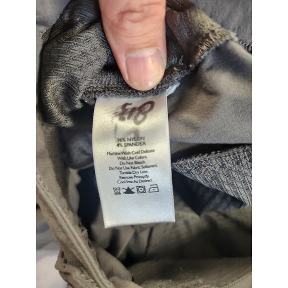 Eddie Bauer Travex Pants Women Size 14 Gray Nylon Stretch Hiking Outdoors Light - Picture 4 of 12